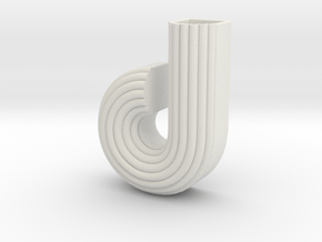 Letter planter "d" in White Natural Versatile Plastic