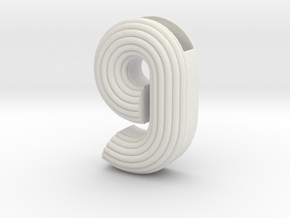 Letter planter "g" in White Natural Versatile Plastic