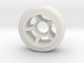 Ultra-Light Traxxas Wheelie Bar Wheel in White Natural Versatile Plastic