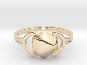 Captive Stone [openring] in 14K Yellow Gold