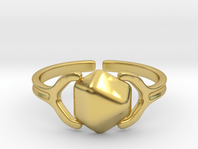 Captive Stone [openring] in Polished Brass