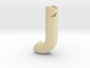 Letter planter "j" in Glossy Full Color Sandstone