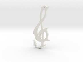 Hellscore emblem earring in White Premium Versatile Plastic