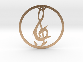 Hellscore emblem circle pendant in Natural Bronze