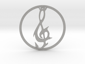 Hellscore emblem circle pendant in Aluminum