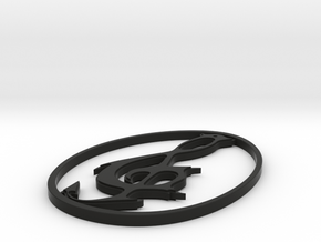 Hellscore emblem ellipse pendant in Black Premium Versatile Plastic
