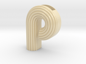 Letter planter "p" in Glossy Full Color Sandstone