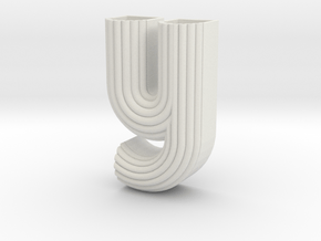 Letter planter "y"  in White Natural Versatile Plastic