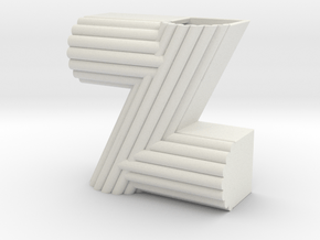 Letter planter "z"  in White Natural Versatile Plastic