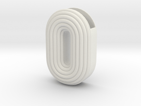 Number planter "0" in White Natural Versatile Plastic