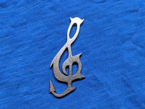Hellscore emblem earring in Rhodium Plated Brass