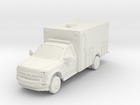 Ford F-550 Ambulance 1/72 in White Natural Versatile Plastic