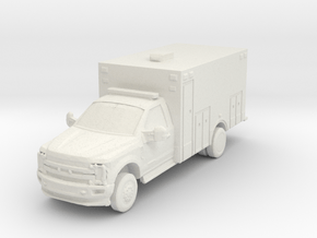 Ford F-550 Ambulance 1/64 in White Natural Versatile Plastic