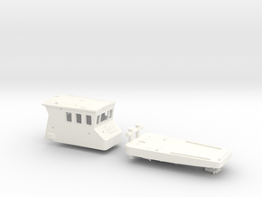M22 Navy Tug, Superstructure (1:87, RC) in White Processed Versatile Plastic