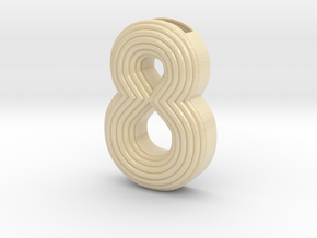 Number planter "8"  in Glossy Full Color Sandstone