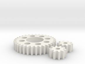 8800 gears print in White Premium Versatile Plastic