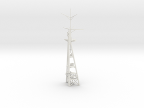 1/128 IJN Takao Structure Aft Mast in White Natural Versatile Plastic