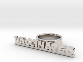VACCINATED Ring in Rhodium Plated Brass: 2.75 / 43.375