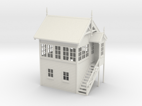 VR Signal Box #1 [Right Stairs] 1:48 Scale in White Natural Versatile Plastic