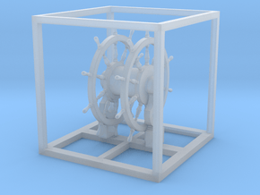 1/96 Wheel and Pedestal for Frigates, Sloops, etc. in Smoothest Fine Detail Plastic