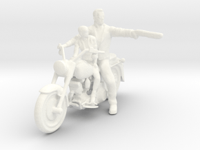 Terminator - John and Arnold Motorcycle in White Processed Versatile Plastic