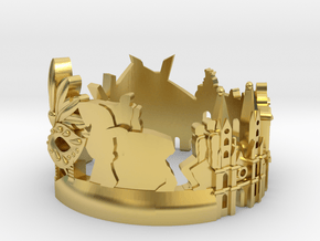 Sao Paulo Skyline - Cityscape Ring in Polished Brass: 6 / 51.5