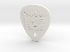 Big Phat Bass Pick (3mm, 1.5" x 1.25") in White Natural Versatile Plastic: d10