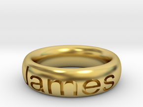 James ring in Polished Brass: 11 / 64