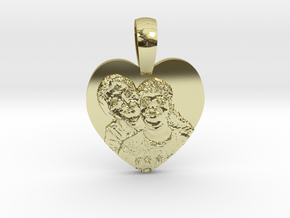Rugged Picture embossed Pendant 13716 in 18K Yellow Gold