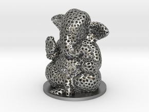 3D printed lord GANESHA in Natural Silver