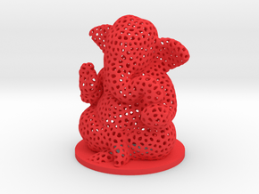 3D printed lord GANESHA in Red Processed Versatile Plastic