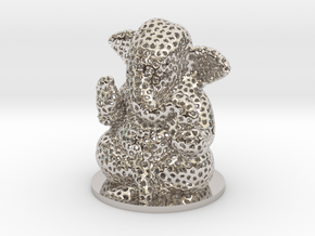 3D printed lord GANESHA in Rhodium Plated Brass