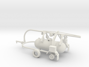 1/64th Fisk type Propane Tank Trailer in White Natural Versatile Plastic