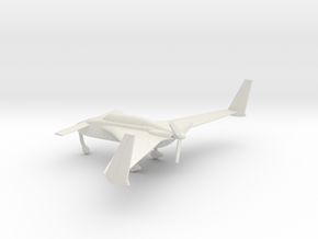 Rutan Model 61 Long-EZ in White Natural Versatile Plastic: 1:64 - S