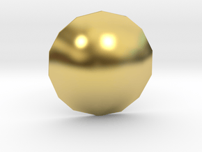 Low Poly Ornament: Period (Polished Metal) in Polished Brass