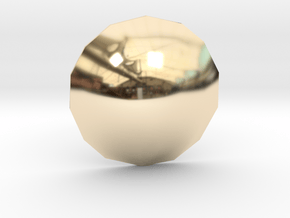 Low Poly Ornament: Period (Polished Metal) in 14k Gold Plated Brass