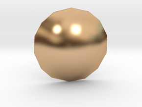 Low Poly Ornament: Period (Polished Metal) in Polished Bronze