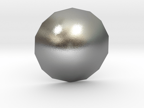 Low Poly Ornament: Period (Polished Metal) in Natural Silver