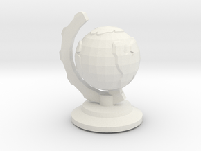 Globe in White Natural Versatile Plastic