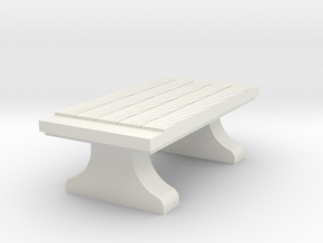 Table Rectangular in White Natural Versatile Plastic
