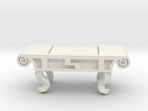 Table Ornate in White Natural Versatile Plastic