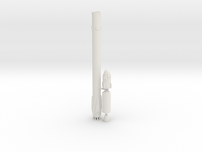 Falcon 9 with Dragon 2 in White Natural Versatile Plastic: 1:350