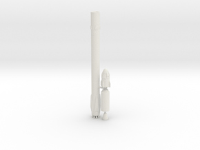 Falcon 9 with Dragon 2 in White Natural Versatile Plastic: 1:600