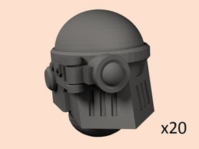 28mm Astrowarrior M2 +visor helmets in Tan Fine Detail Plastic