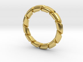 Backward Time - Spiral Magic Ring   in Polished Brass: 7 / 54