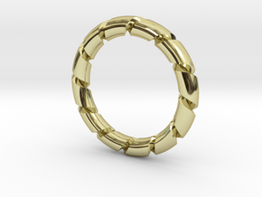 Backward Time - Spiral Magic Ring   in 18k Gold Plated Brass: 6 / 51.5
