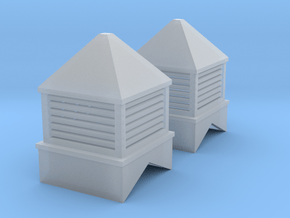 1/87th Pair of Cupola for barns, sheds, roofs! in Smooth Fine Detail Plastic