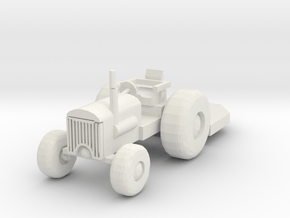 O Scale Tractor with Bushhog in White Natural Versatile Plastic