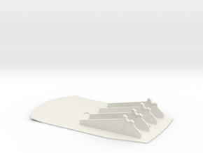 base plate with cradle for 380 mm gun turret 1/100 in White Natural Versatile Plastic