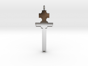 The Euphrosyne Of Polotsk Cross  in Fine Detail Polished Silver